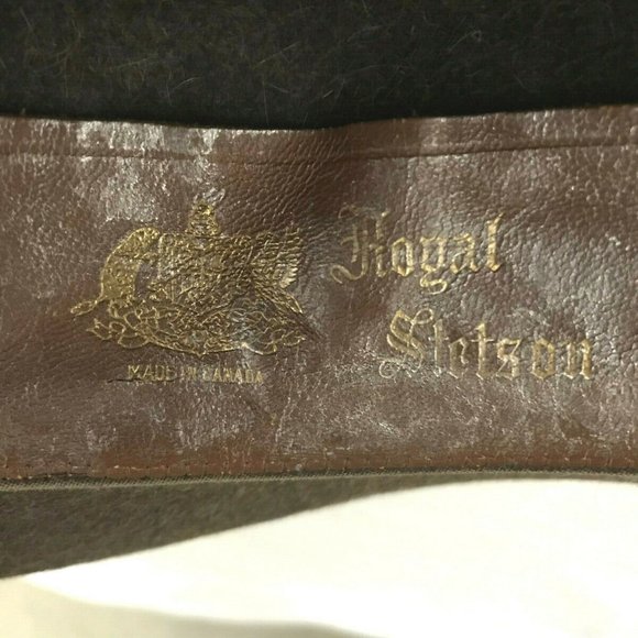 Vintage Royal Stetson Fedora Fur Felt Hat Small Size 6 1/2 Costume Prop - Picture 5 of 7
